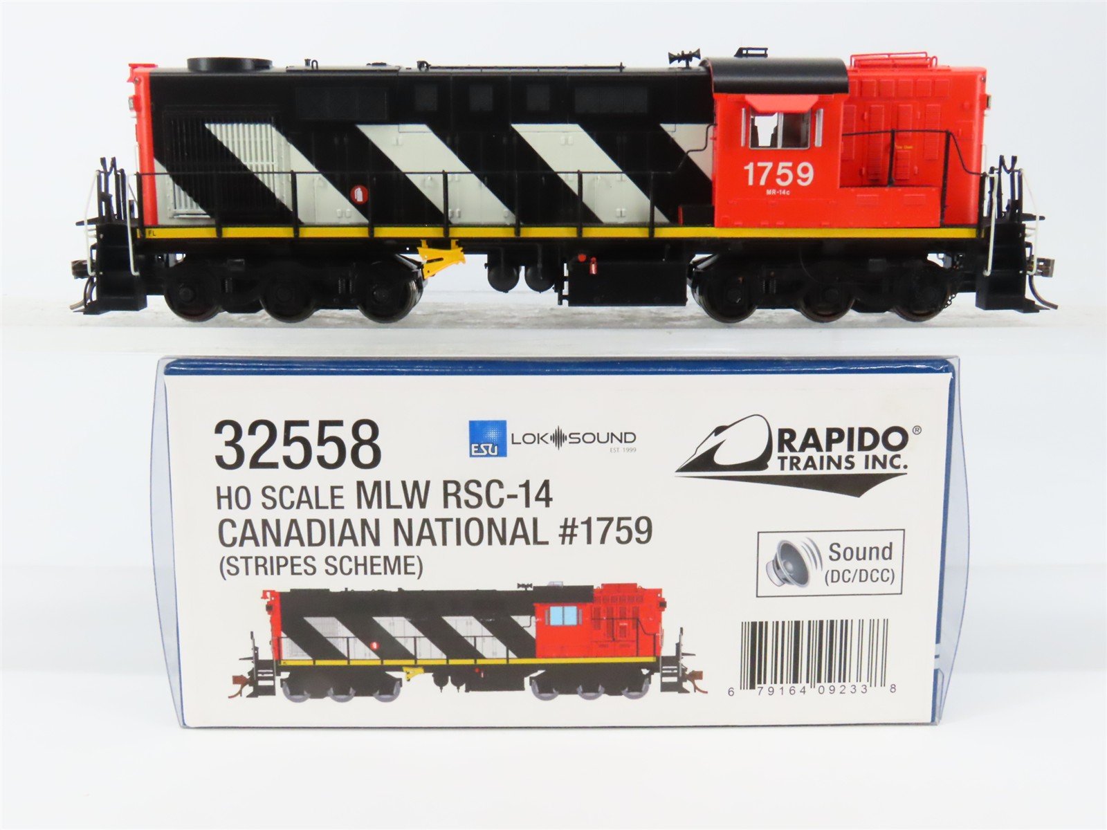HO Scale Rapido 32558 CN Canadian National RSC-14 Diesel Locomotive #1759