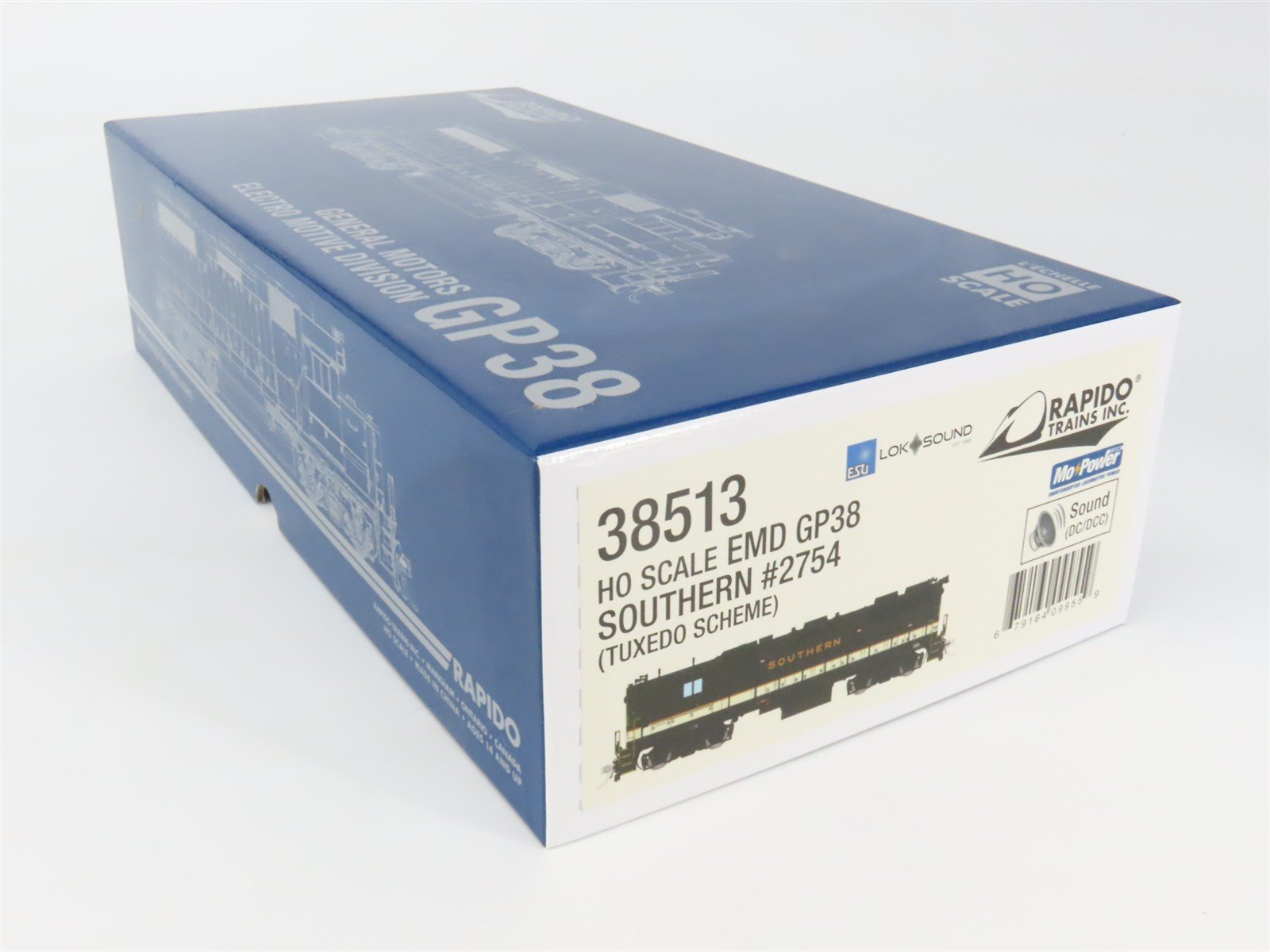 HO Scale Rapido 38513 Southern GP38 Diesel Locomotive #2754 wDCC & Sound