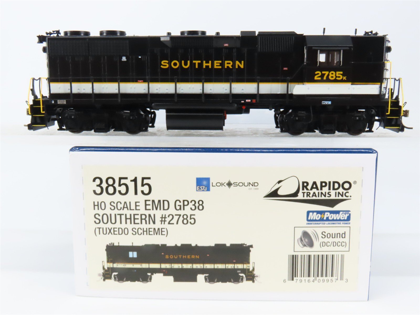 HO Scale Rapido 38515 Southern GP38 Diesel Locomotive #2785 wDCC & Sound