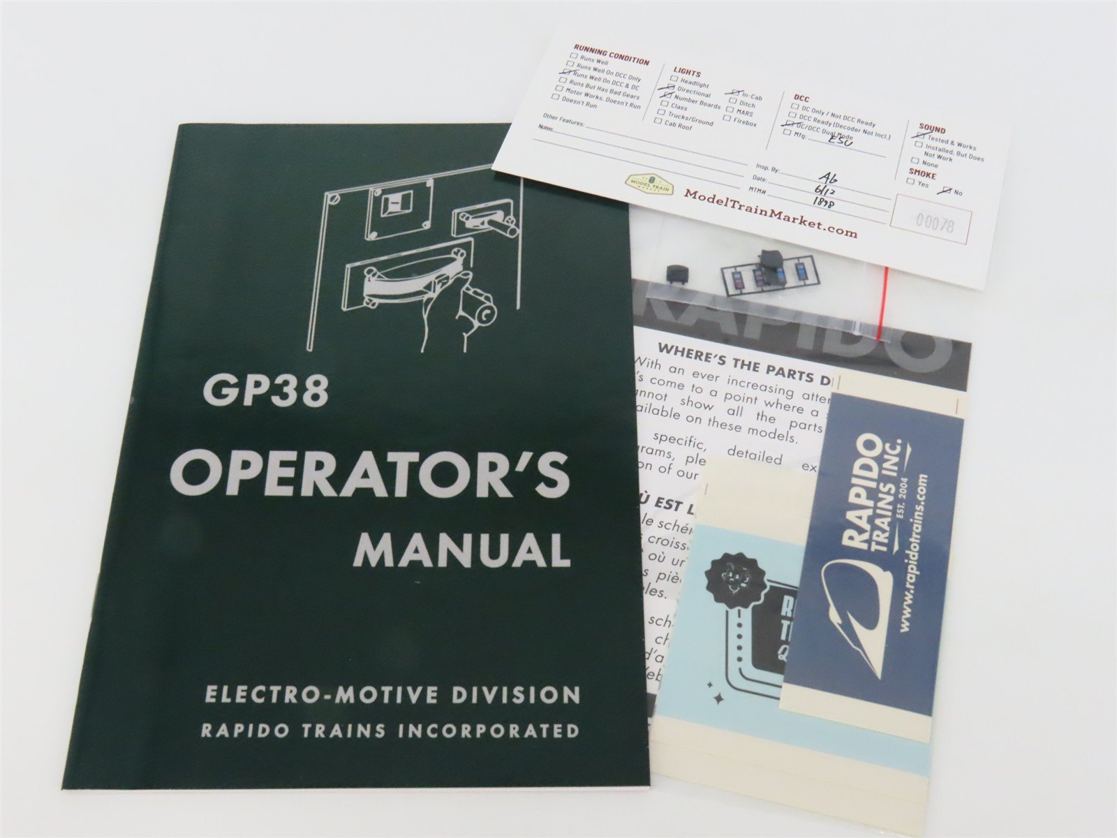 HO Scale Rapido 38516 Southern GP38 Diesel Locomotive #2797 wDCC & Sound