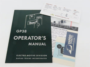 HO Scale Rapido 38516 Southern GP38 Diesel Locomotive #2797 wDCC & Sound