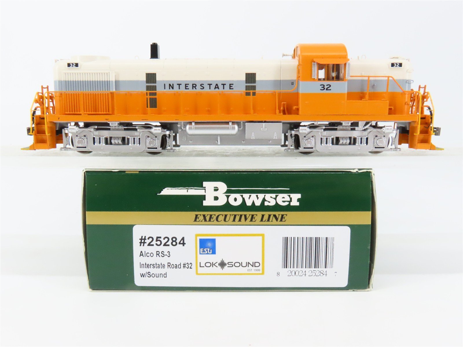 HO Scale Bowser 25284 Interstate RS3 Diesel Locomotive #32 wDCC & Sound