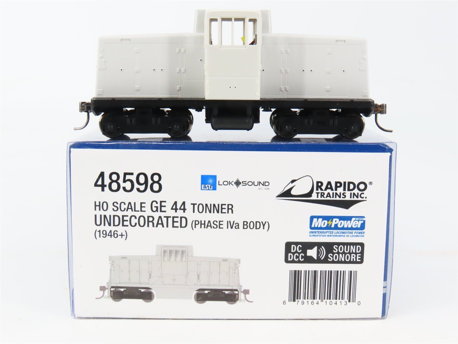 HO Scale Rapido 48598 Undecorated GE 44-Tonner Diesel Loco w/DCC & Sound