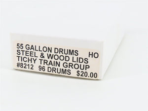 HO Scale Tichy 8212 55 Gal Drums w/Steel & Wood Lids Kit