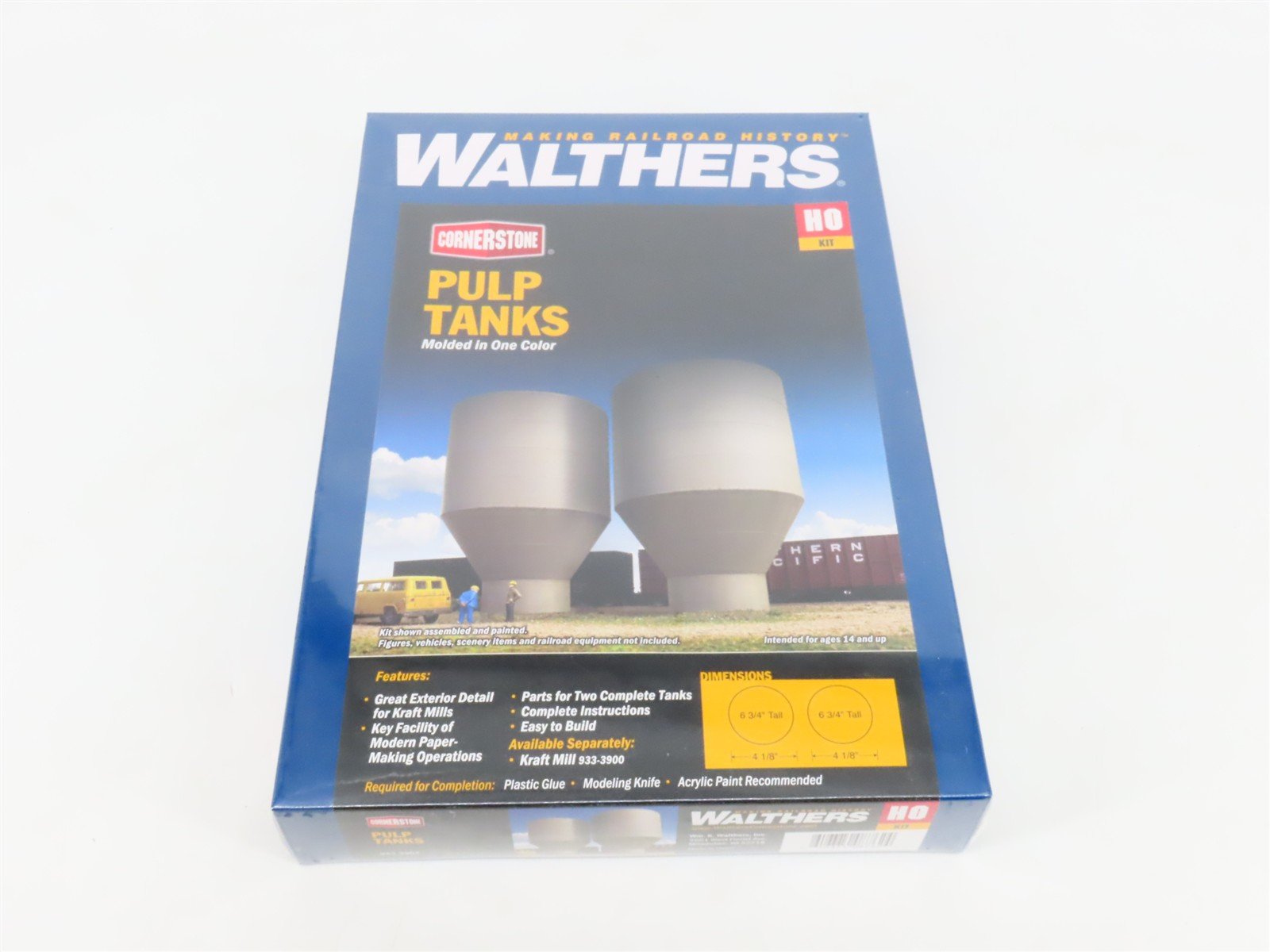 HO 1/87 Scale Walthers Cornerstone Kit 933-3904 Pulp Tanks - Sealed
