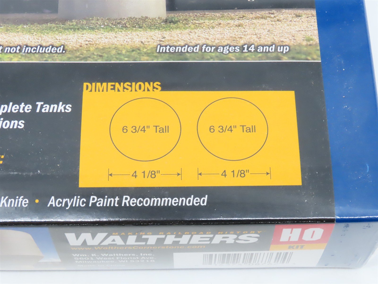 HO 1/87 Scale Walthers Cornerstone Kit 933-3904 Pulp Tanks - Sealed