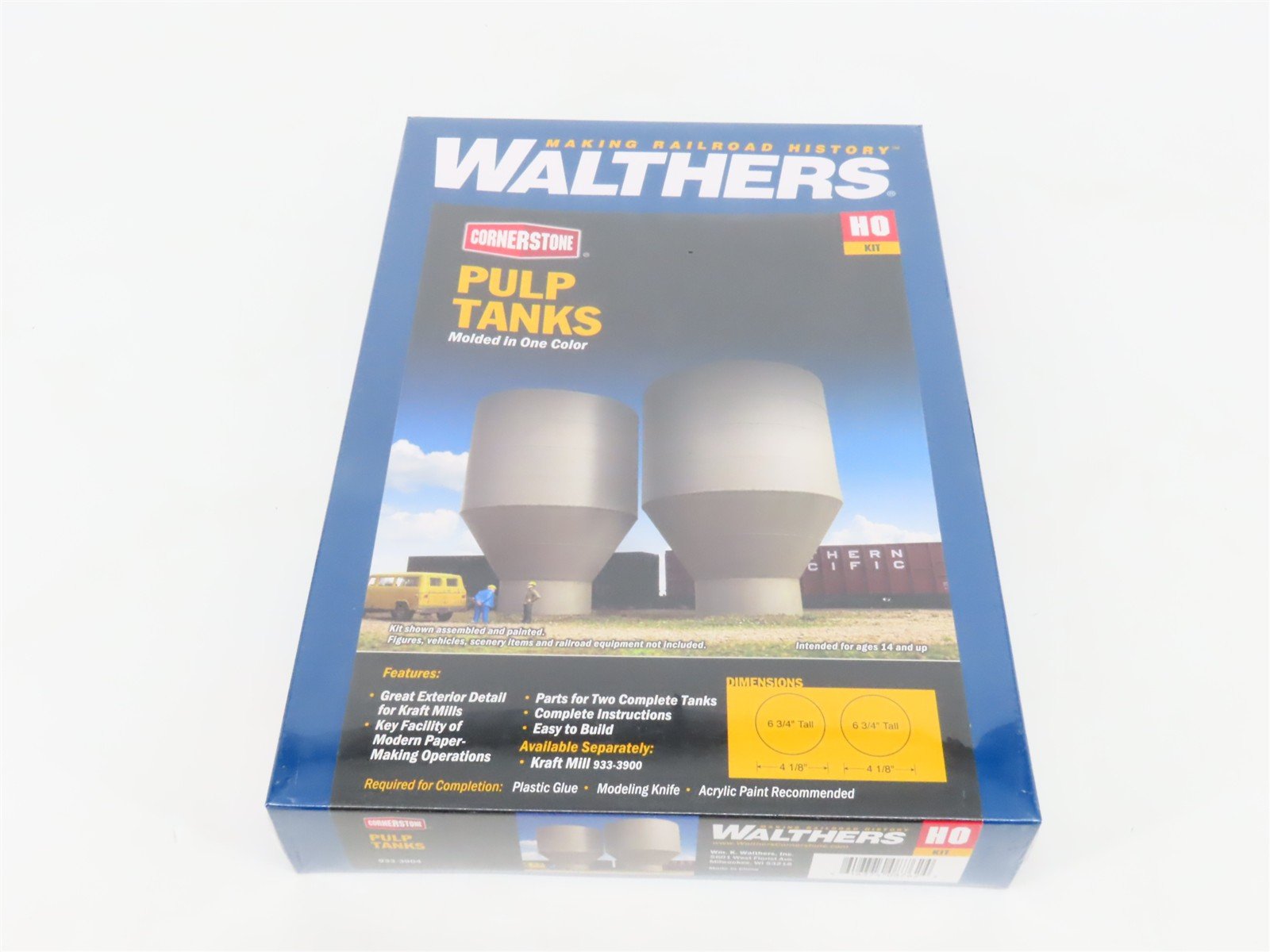 HO 1/87 Scale Walthers Cornerstone Kit 933-3904 Pulp Tanks - Sealed