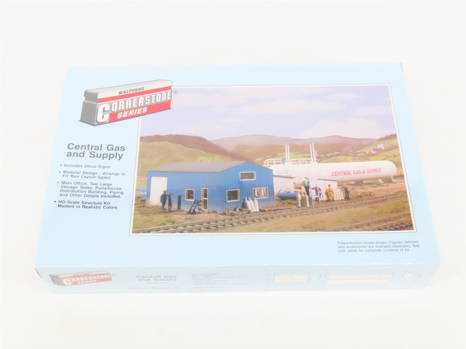 HO 1/87 Scale Walthers Cornerstone Kit 933-3011 Central Gas & Supply - Sealed