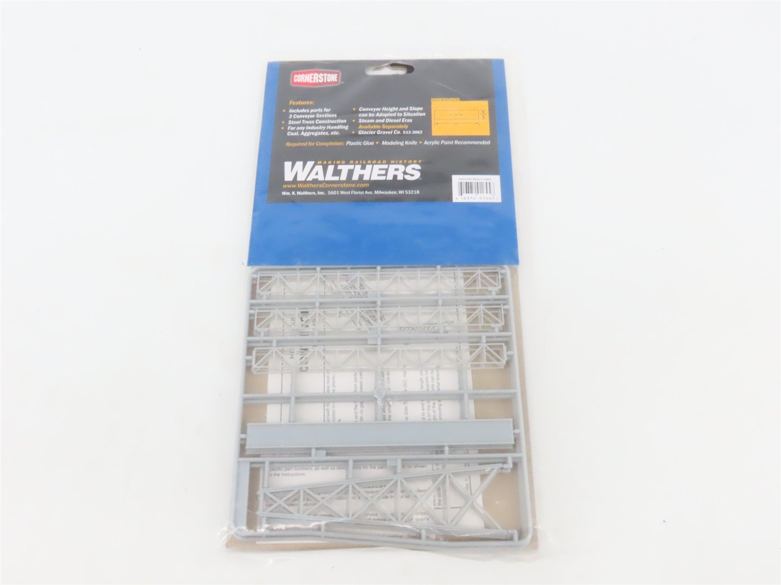 HO 1/87 Scale Walthers Cornerstone Kit 933-3149 Belt Conveyor - Sealed