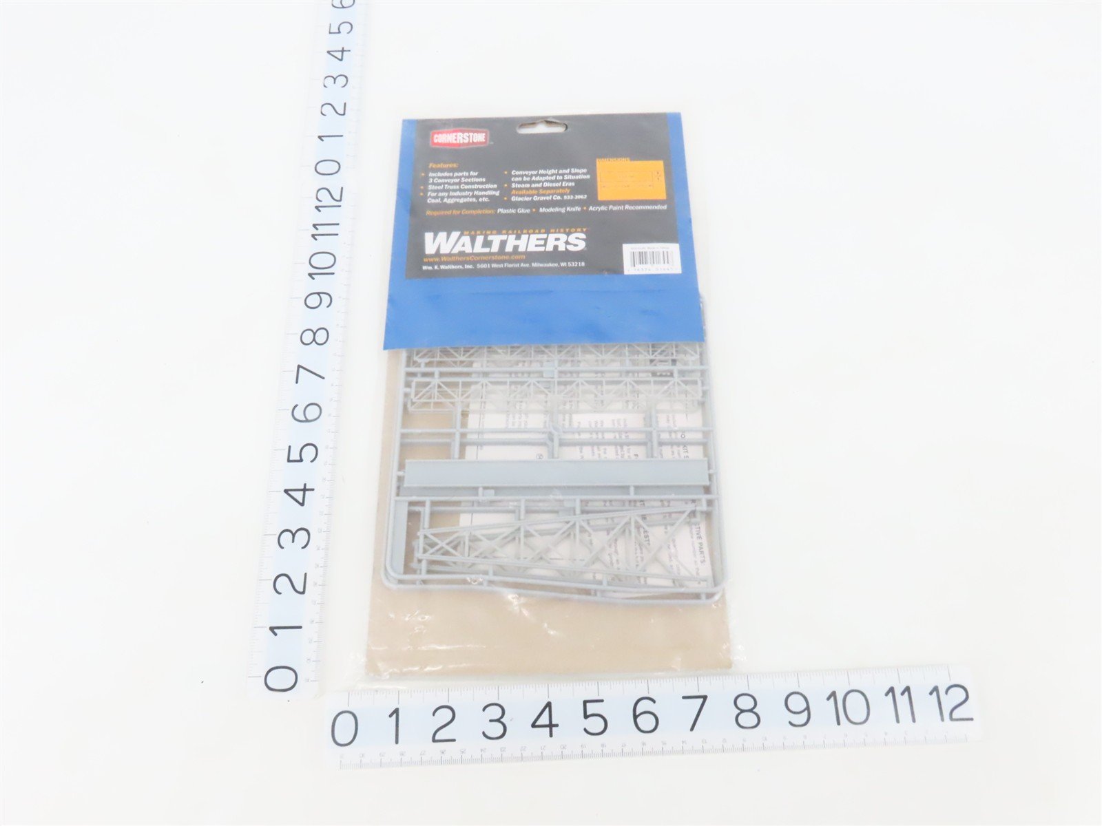 HO 1/87 Scale Walthers Cornerstone Kit 933-3149 Belt Conveyor - Sealed