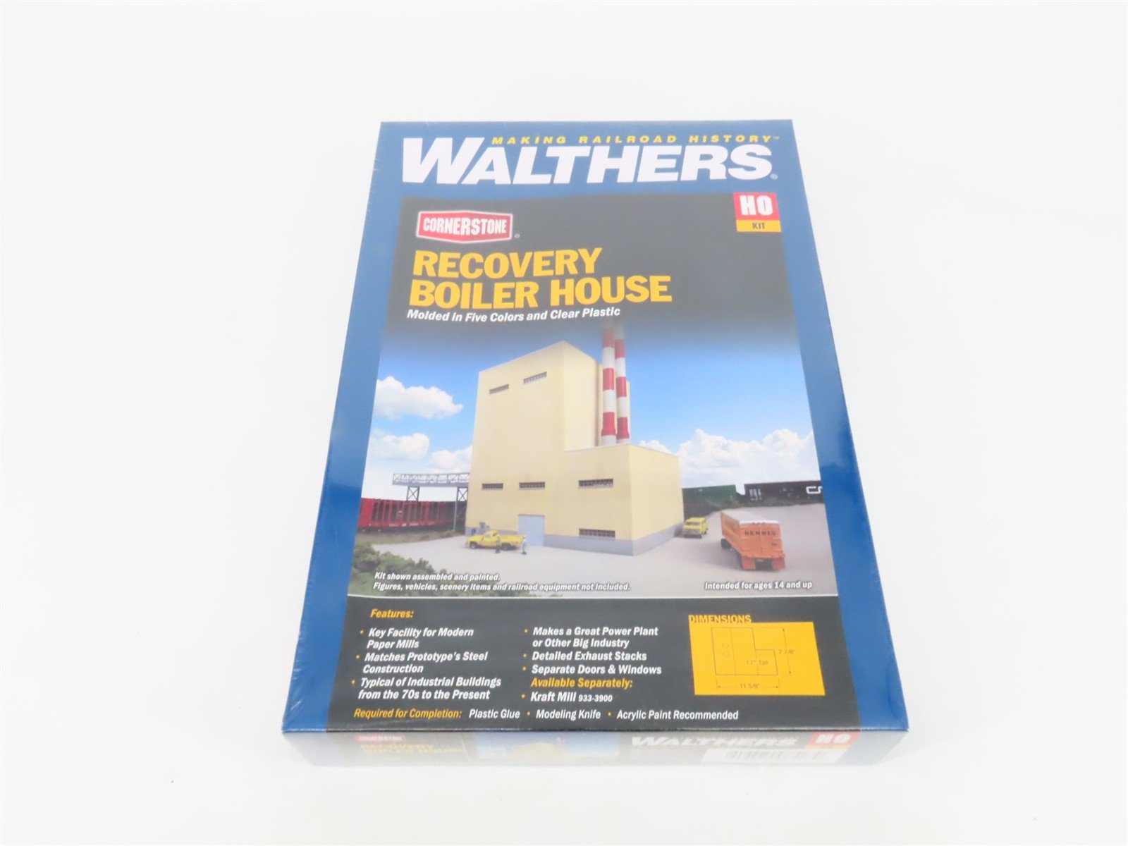 HO 1/87 Scale Walthers Cornerstone Kit 933-3901 Recovery Boiler House - Sealed