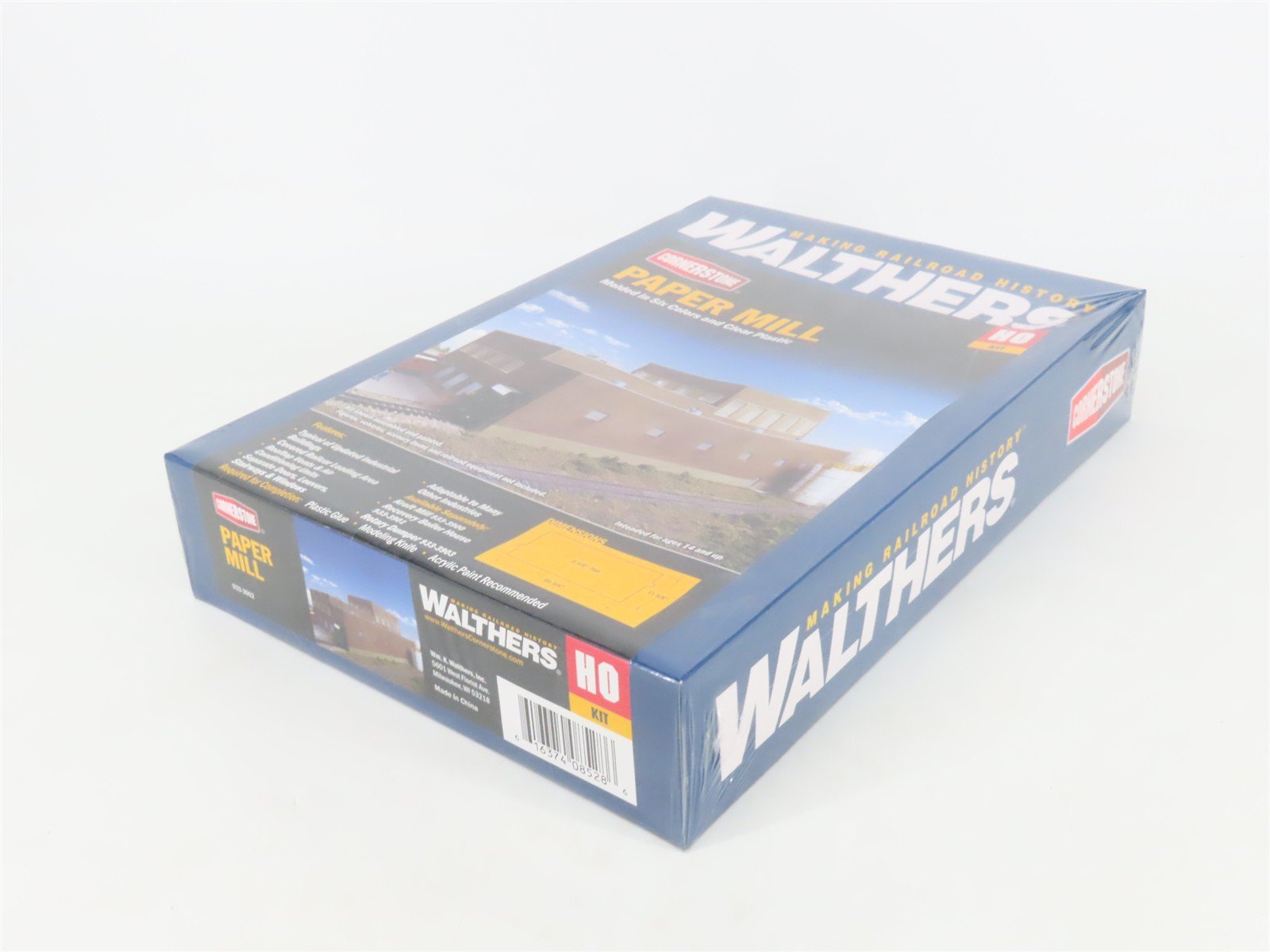 HO 1/87 Scale Walthers Cornerstone Kit 933-3902 Paper Mill Building - Sealed