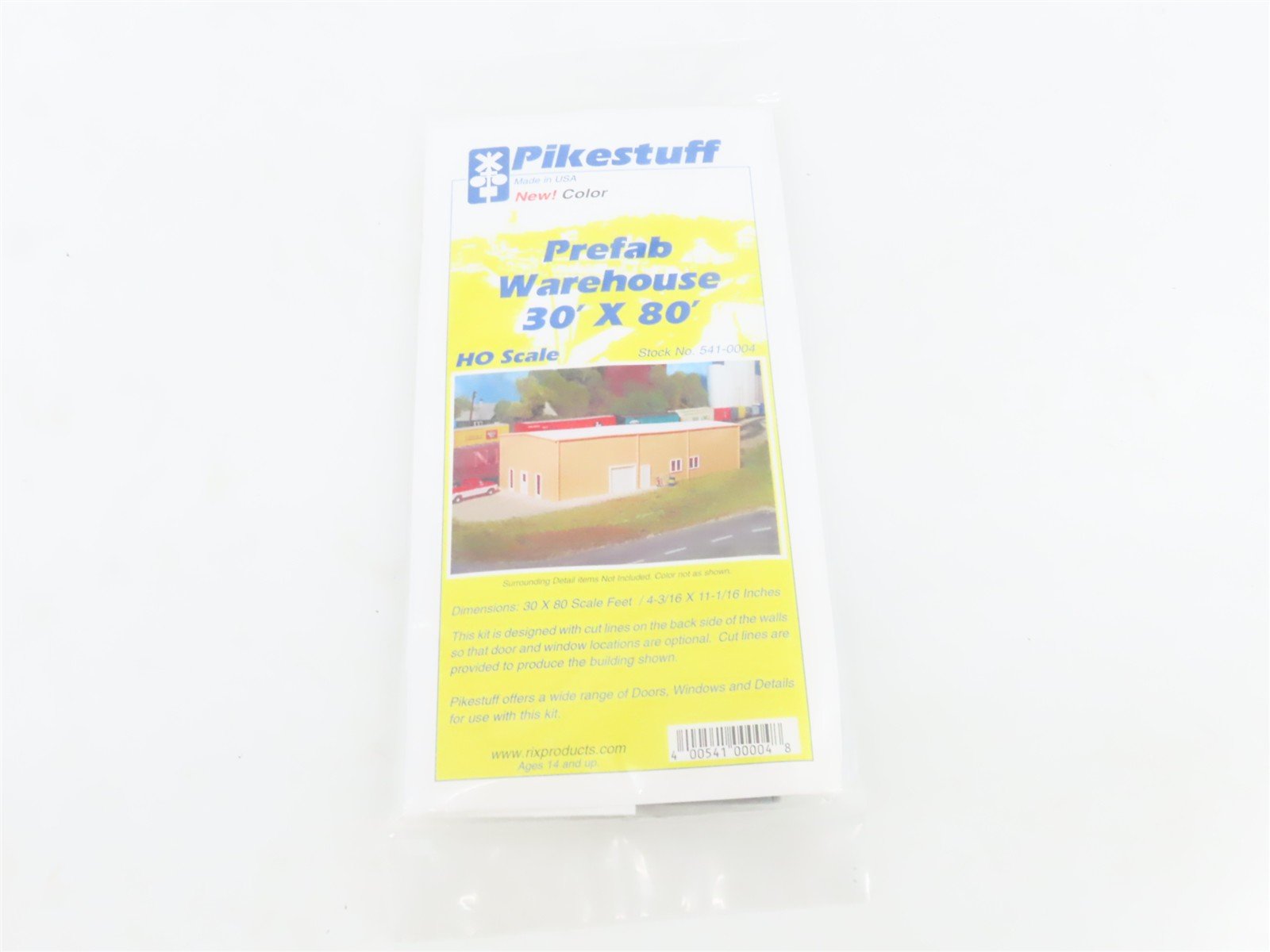 LOT of 4 HO 1/87 Scale Pikestuff Kits 541-0004 Prefab Warehouse 30' x 80' Sealed