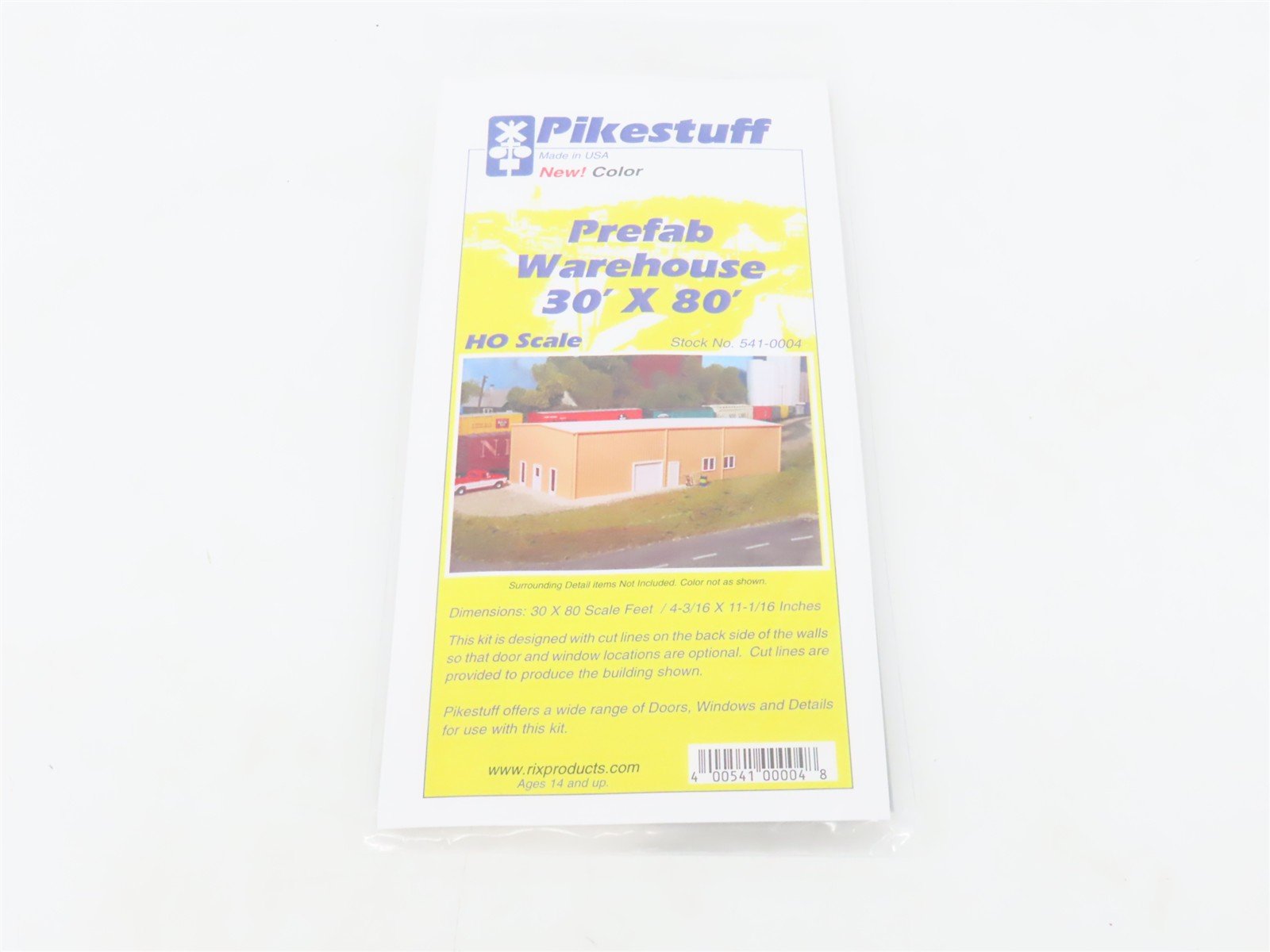 LOT of 4 HO 1/87 Scale Pikestuff Kits 541-0004 Prefab Warehouse 30' x 80' Sealed