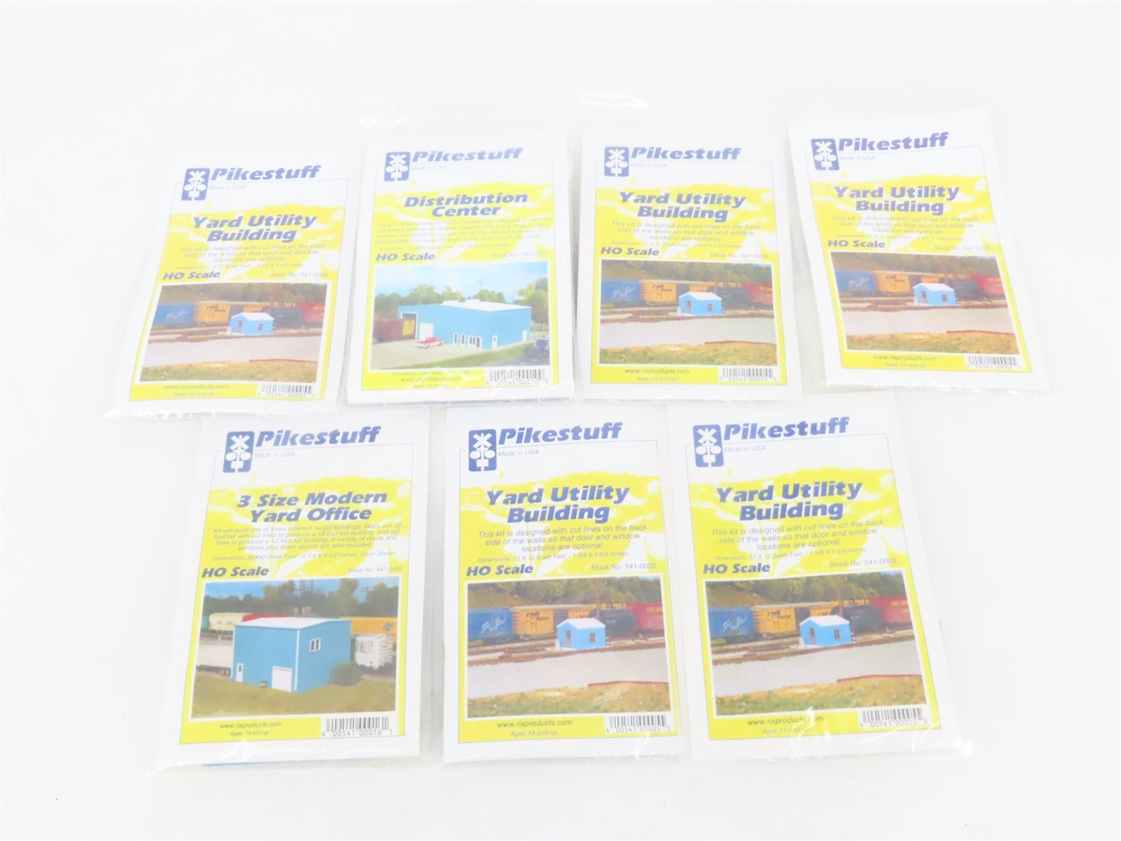 LOT of 7 HO 1/87 Scale Pikestuff Kits Assorted Buildings - Sealed