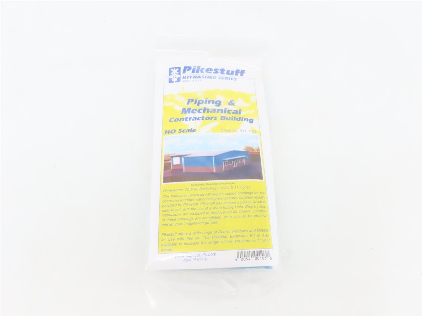 HO 1/87 Pikestuff Kit 541-0103 Piping & Mechanical Contractors Building - Sealed