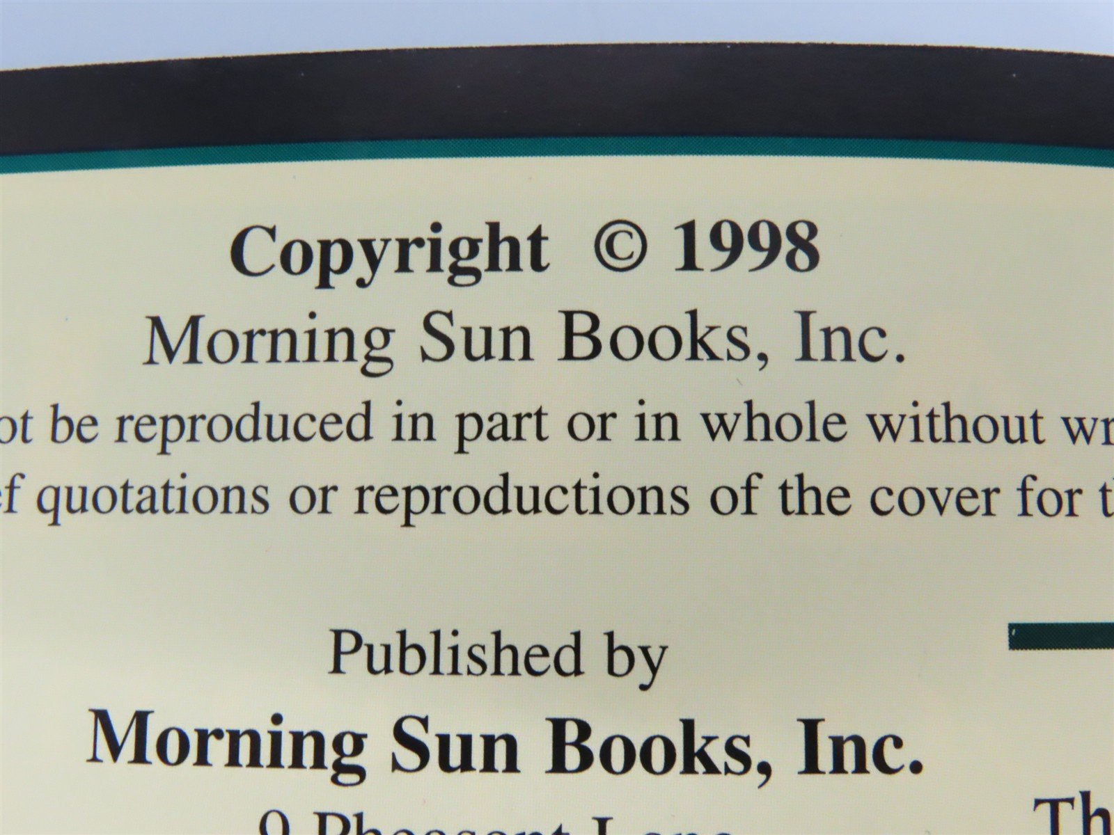 Morning Sun: Reading Company In Color by Jeremy F. Plant ©1998 HC Book