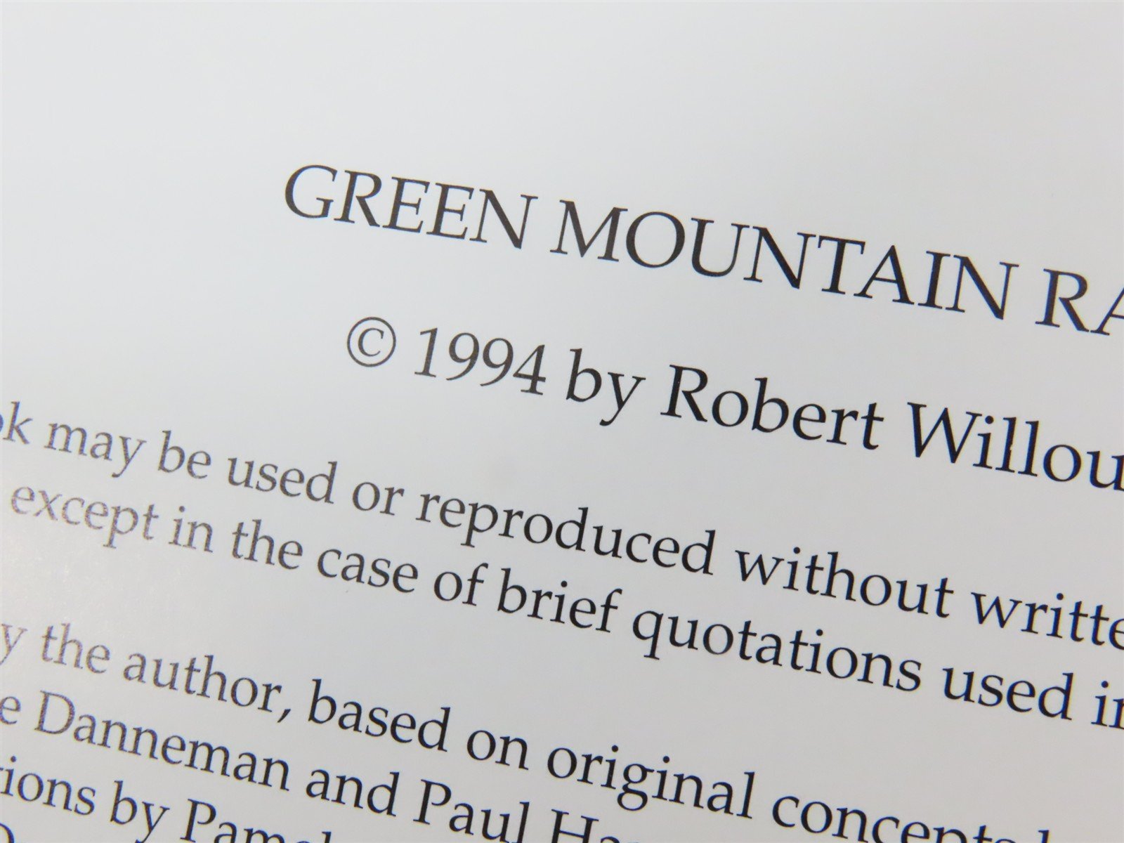 Green Mountain Rails: Vermont's Colorful Trains by Robert Willoughby Jones ©1994