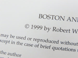 Boston & Maine - City & Shore by Robert Willoughby Jones ©1999 HC Books