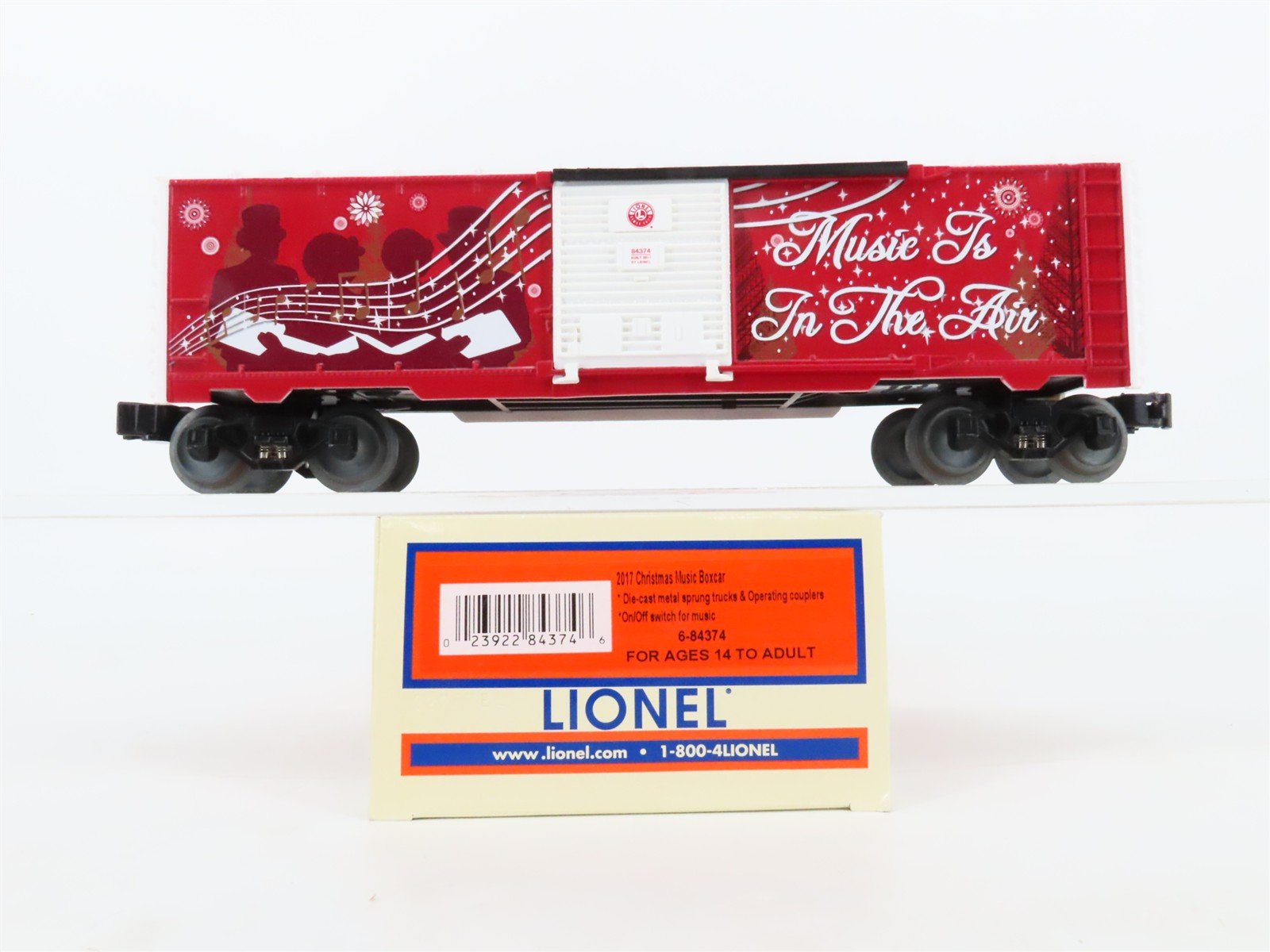 O Gauge 3-Rail Lionel 6-84374 2017 Christmas Music Boxcar #84374