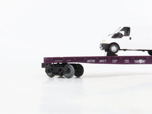 O Gauge 3-Rail MTH Rail King 30-76674 MTHRRC Flatcar #2017 w/Ford Transit Van