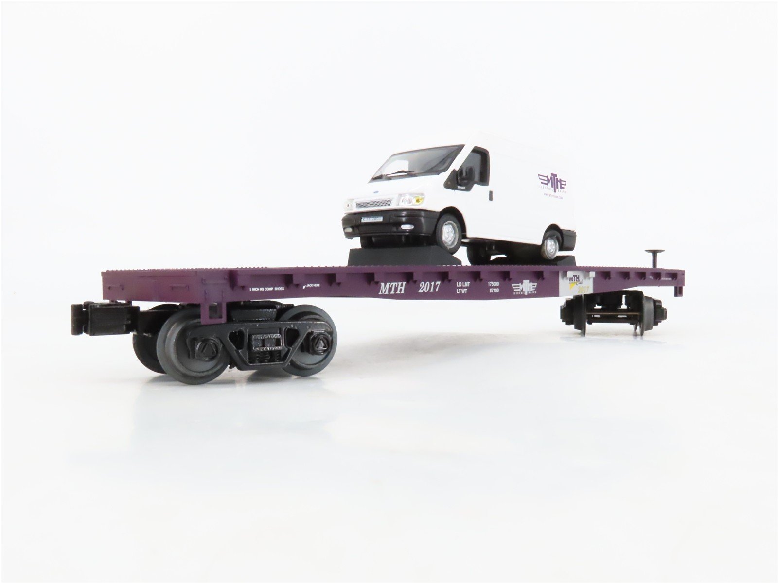 O Gauge 3-Rail MTH Rail King 30-76674 MTHRRC Flatcar #2017 w/Ford Transit Van