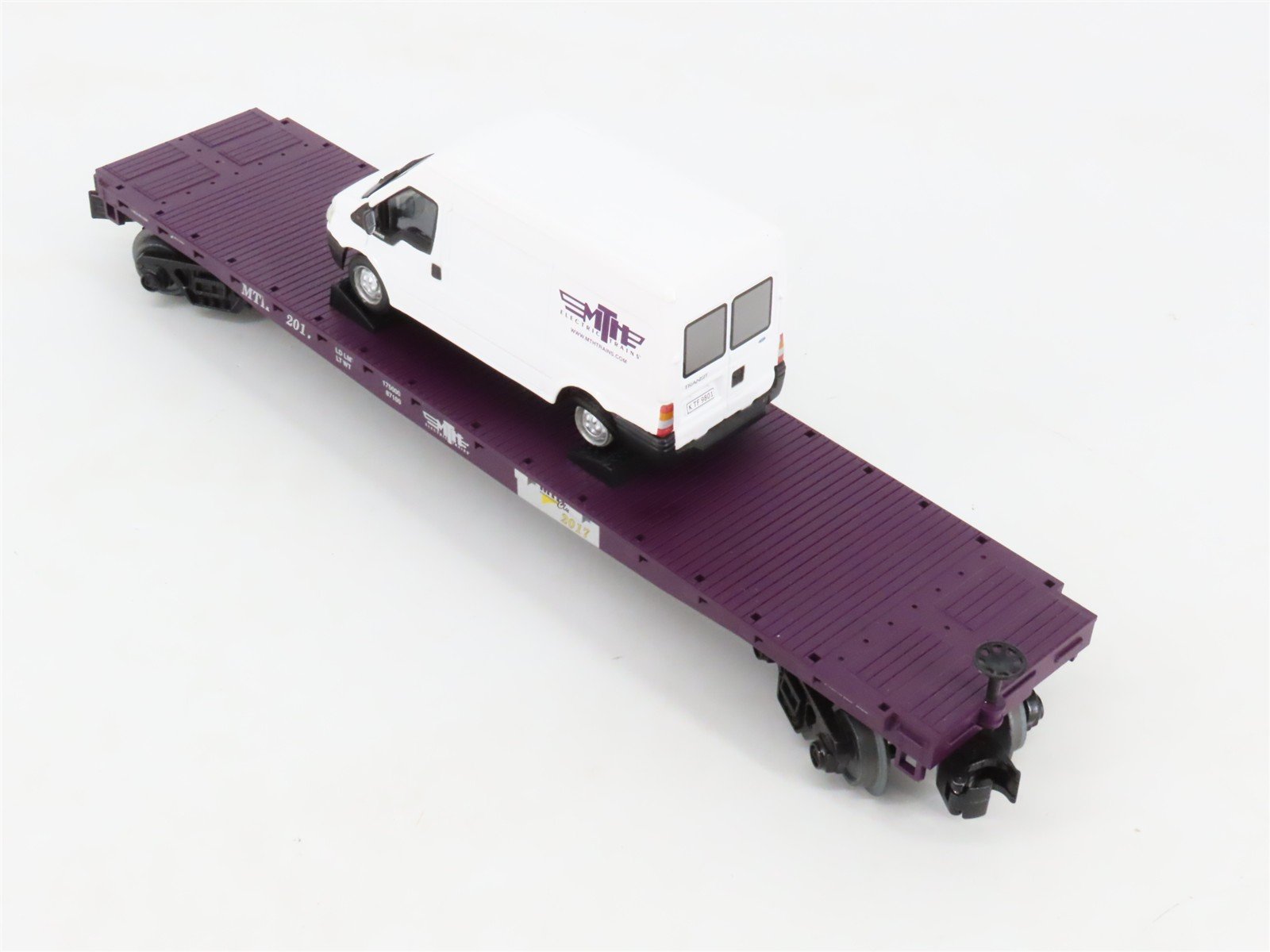 O Gauge 3-Rail MTH Rail King 30-76674 MTHRRC Flatcar #2017 w/Ford Transit Van