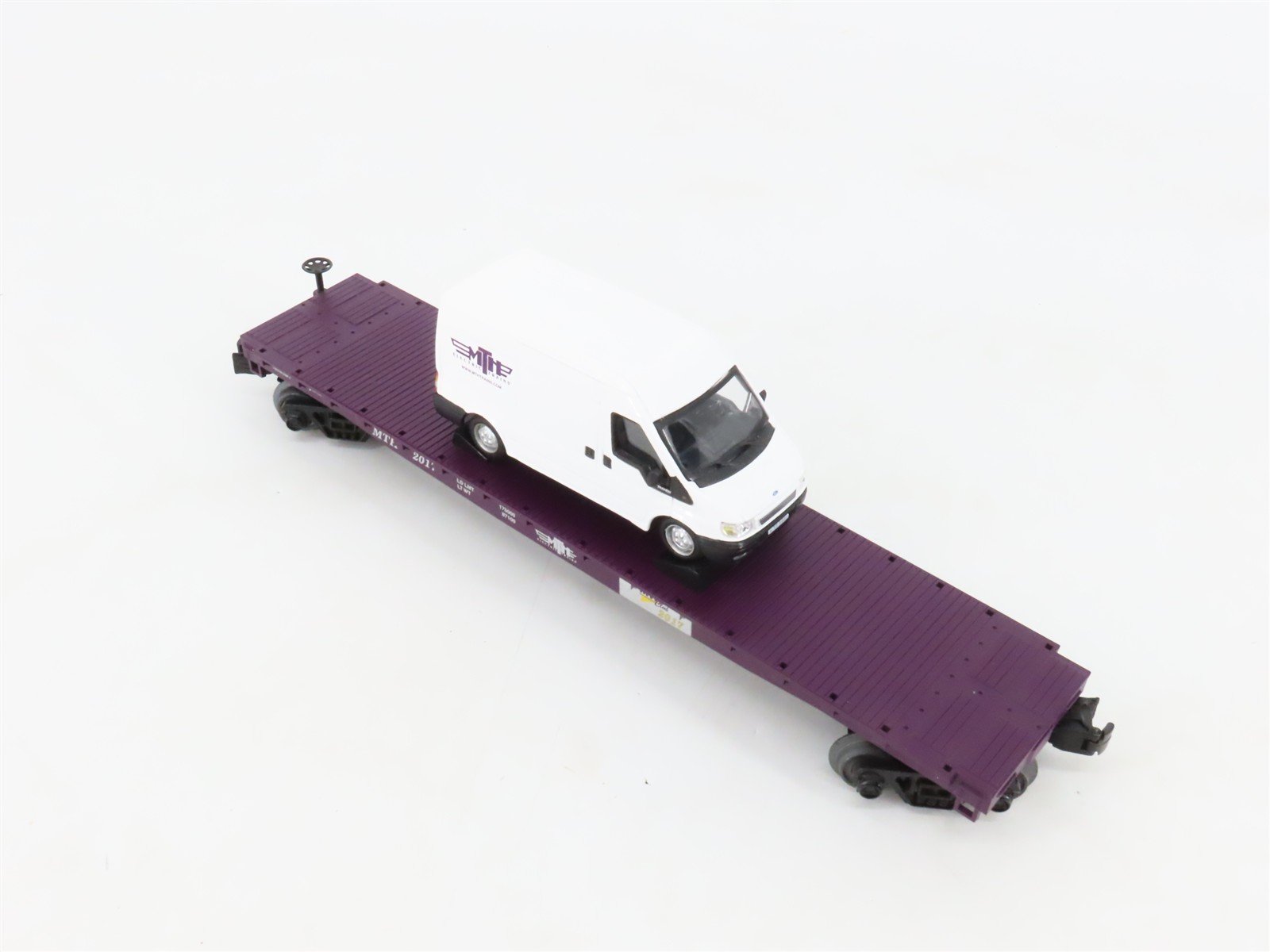 O Gauge 3-Rail MTH Rail King 30-76674 MTHRRC Flatcar #2017 w/Ford Transit Van