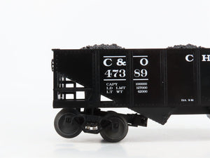 O Gauge 3-Rail Lionel C&O Chesapeake & Ohio 2-Bay Hopper & Caboose w/Lights