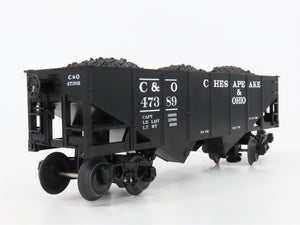 O Gauge 3-Rail Lionel C&O Chesapeake & Ohio 2-Bay Hopper & Caboose w/Lights
