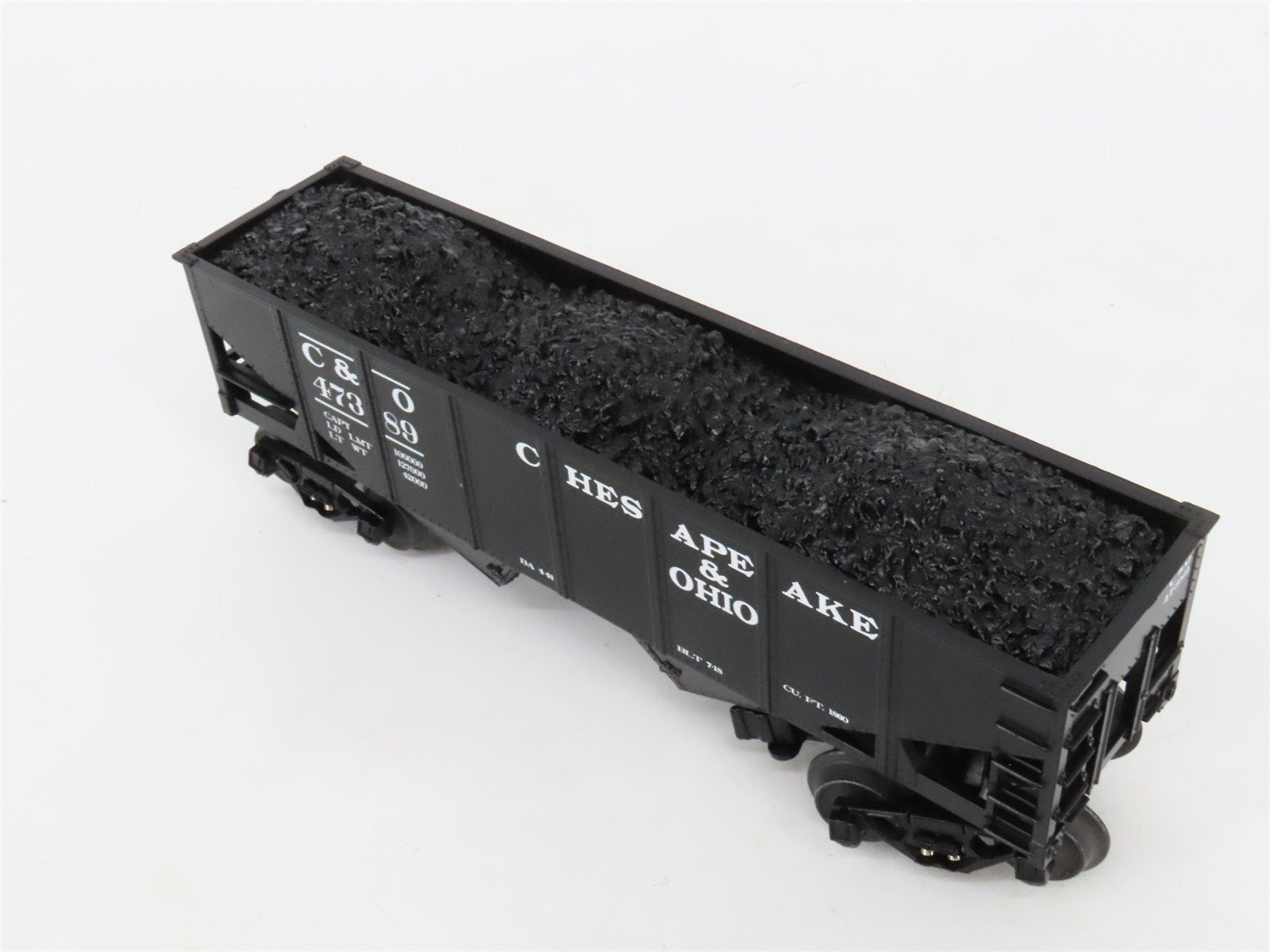 O Gauge 3-Rail Lionel C&O Chesapeake & Ohio 2-Bay Hopper & Caboose w/Lights