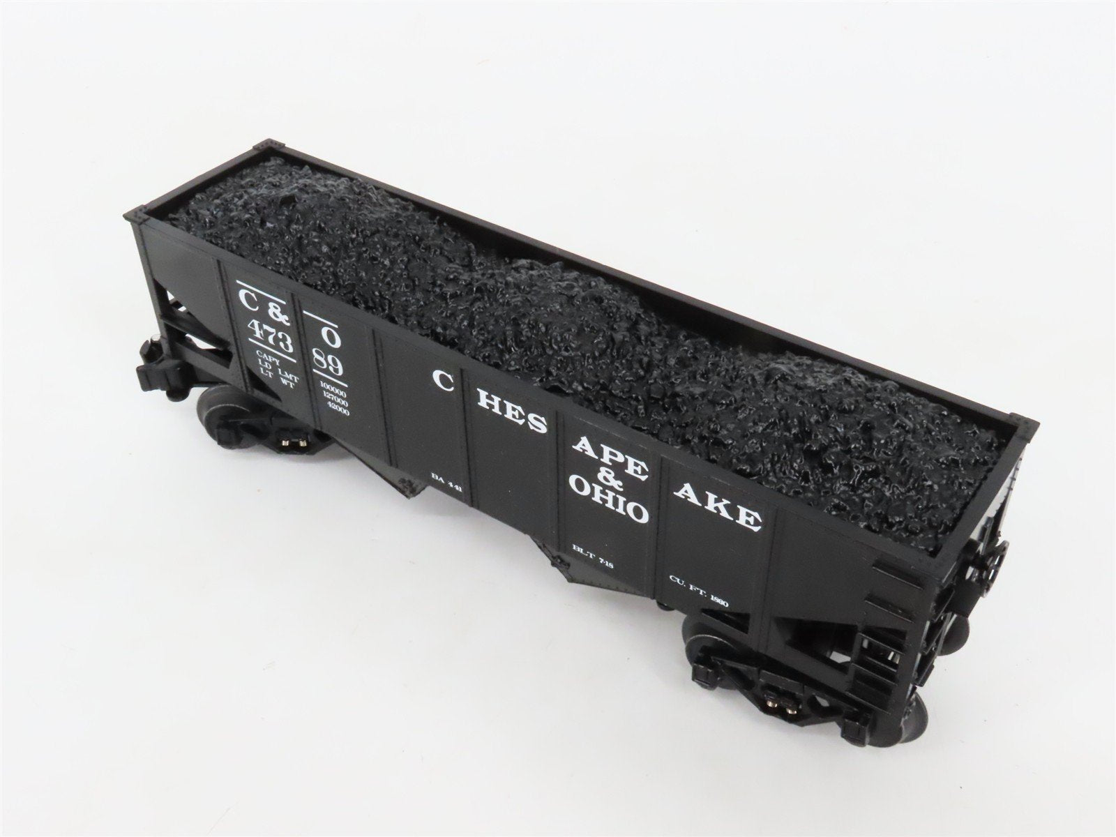O Gauge 3-Rail Lionel C&O Chesapeake & Ohio 2-Bay Hopper & Caboose w/Lights
