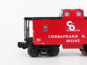 O Gauge 3-Rail Lionel C&O Chesapeake & Ohio 2-Bay Hopper & Caboose w/Lights