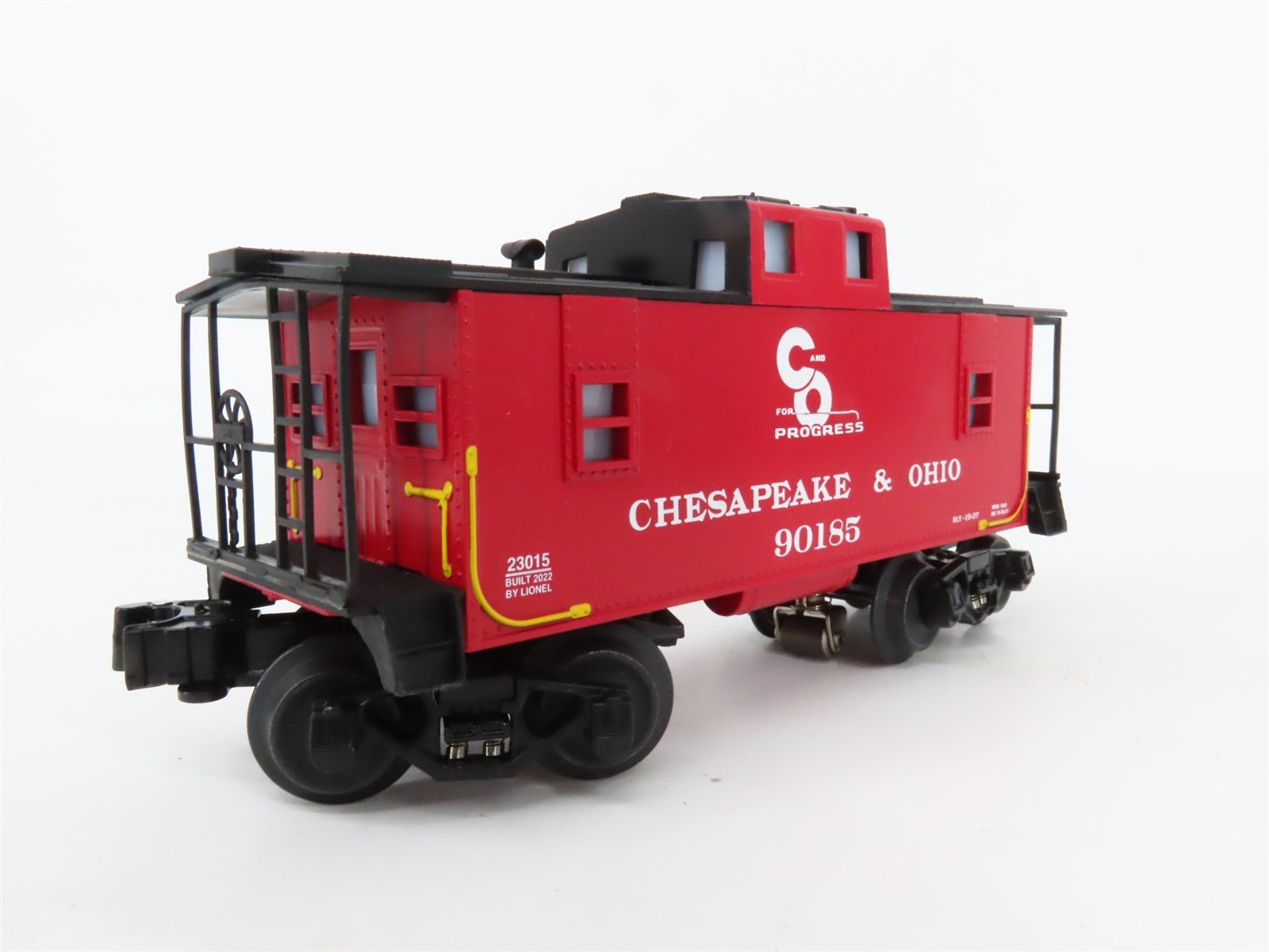 O Gauge 3-Rail Lionel C&O Chesapeake & Ohio 2-Bay Hopper & Caboose w/Lights