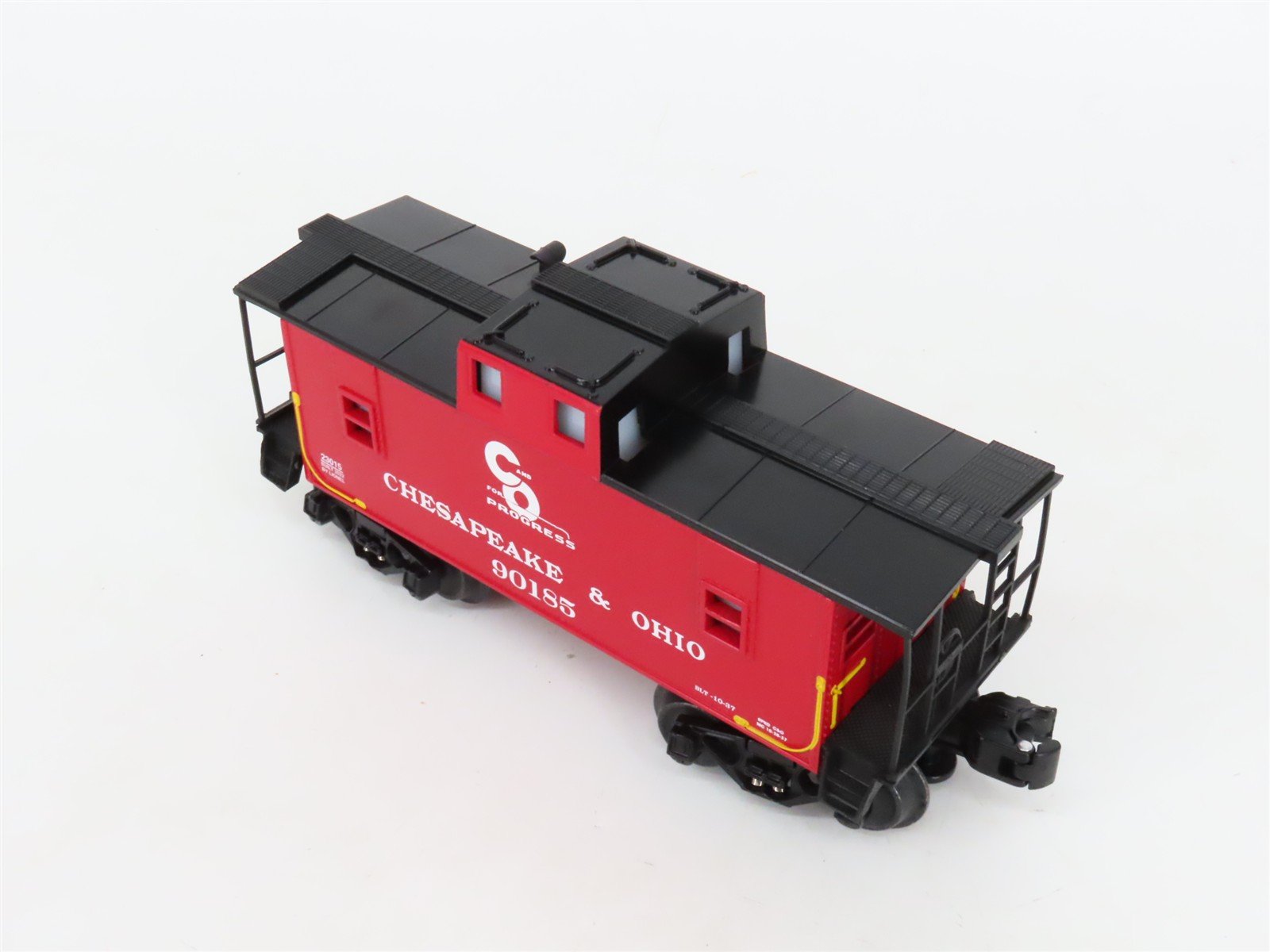 O Gauge 3-Rail Lionel C&O Chesapeake & Ohio 2-Bay Hopper & Caboose w/Lights