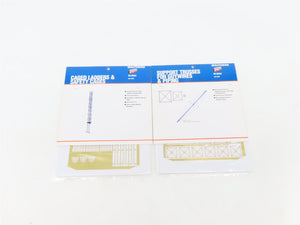 LOT of 2 HO Scale Walthers 933-2956 BRASS Caged Ladders & Support Trusses Kits
