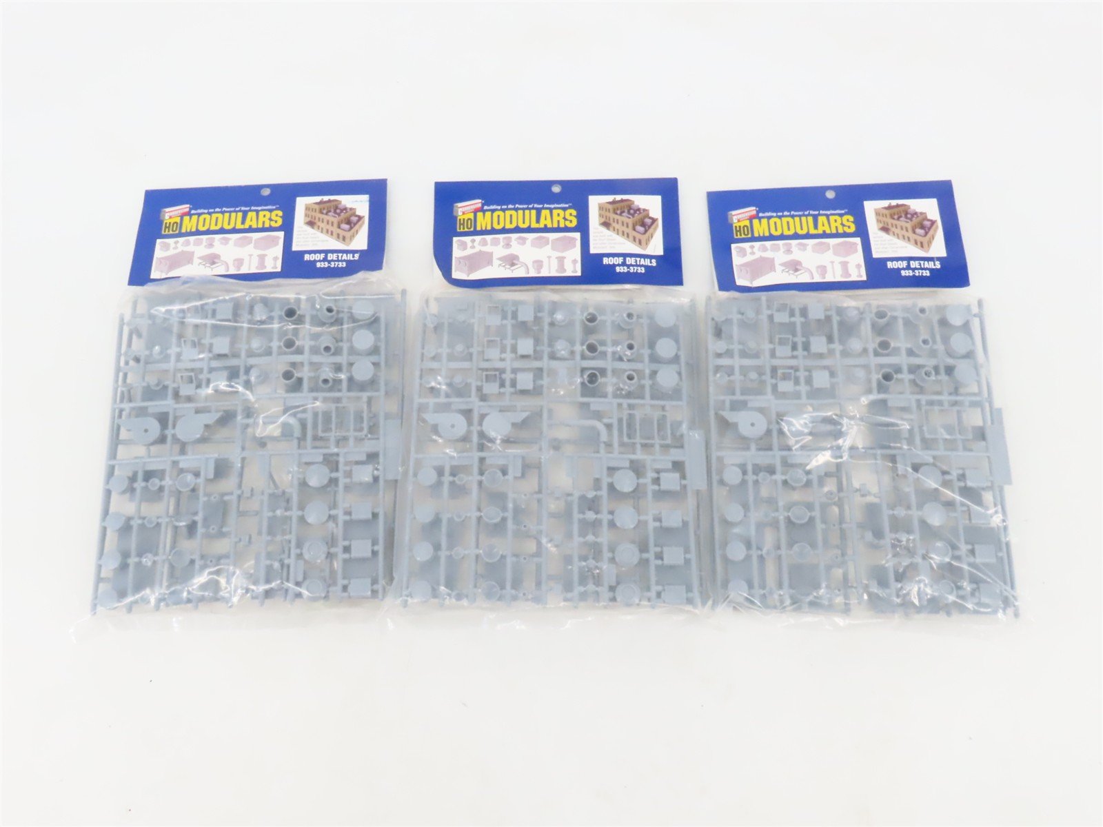 LOT of 3 HO Scale Walthers 933-3733 Roof Detail Kits