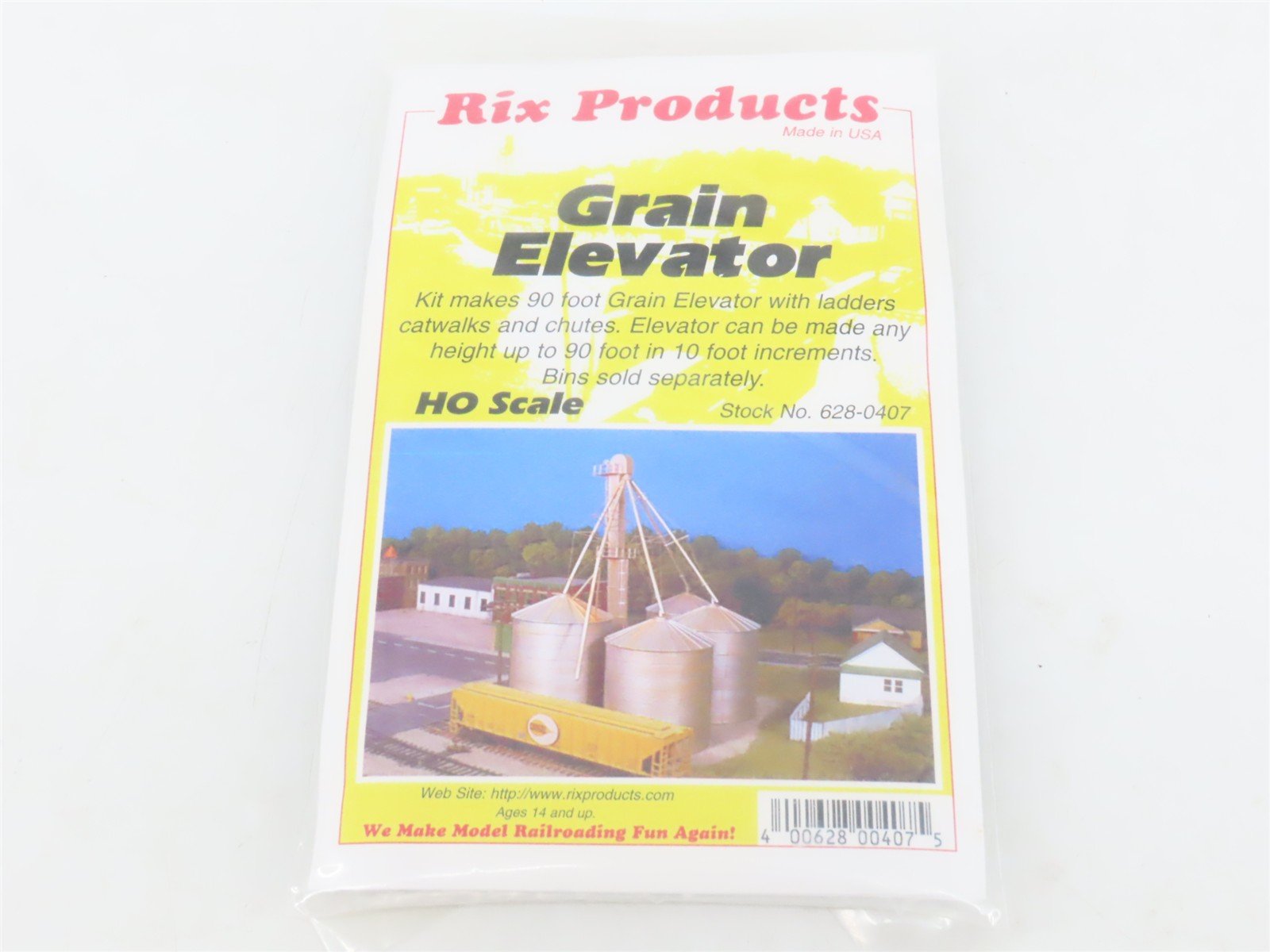 HO Scale Rix Products 628-0407 Grain Elevator Building Kit