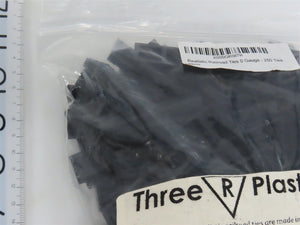 O Gauge Three R Plastics Black Rubber Track Ties 250-Pack