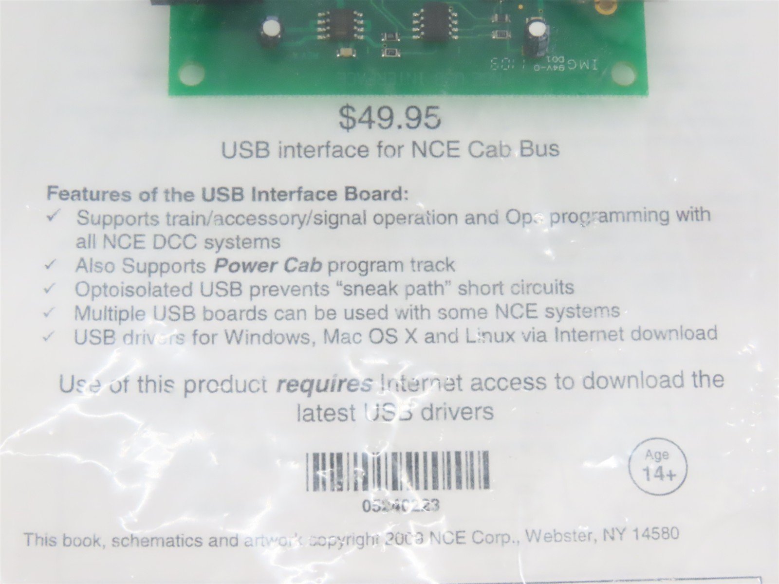 NCE 05240223 USB Interface Board