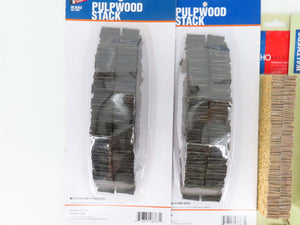 LOT of 21 HO Scale Walthers, Athearn Assorted Size Pulpwood Loads