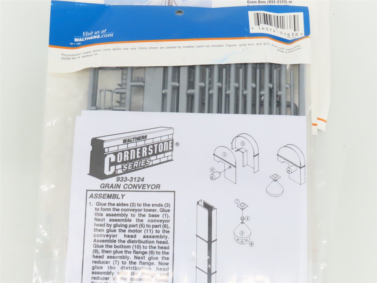 LOT of 3 HO Scale Walthers 933-3124 Grain Conveyor Parts Kits