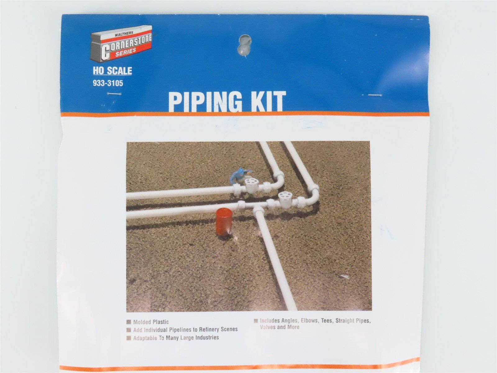 LOT of 3 HO Scale Walthers 933-3105 Plastic Piping Kits