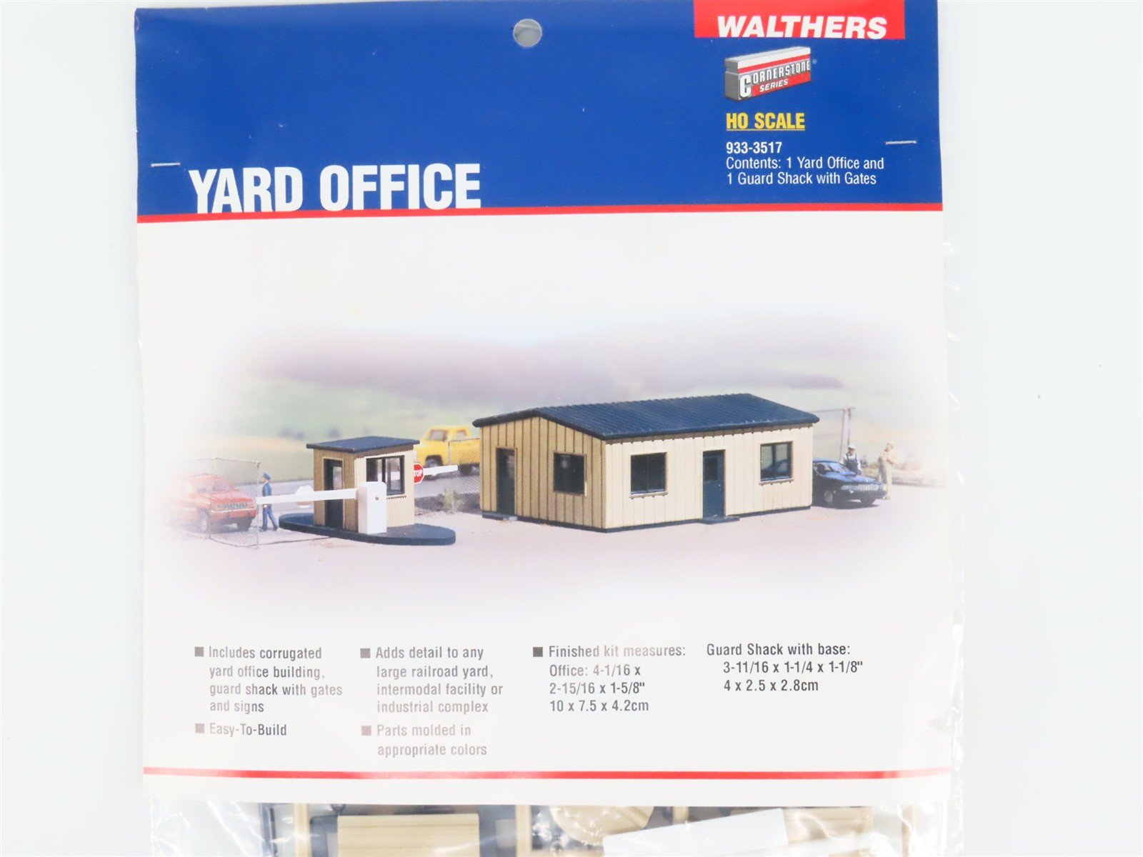 LOT of 3 HO Scale Walthers Brick Sheets, Oil Loading Platform, Yard Office Kits