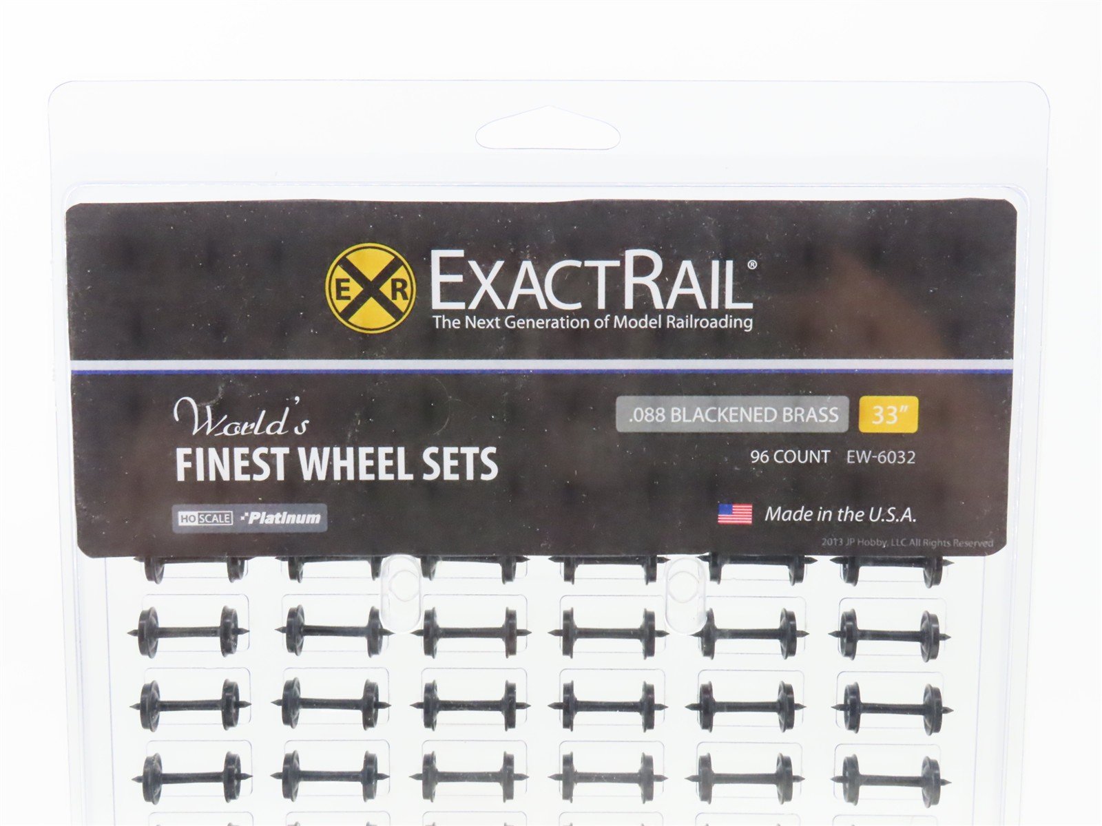 HO Scale ExactRail EW-6032 .088 Blackened Brass 96 Count Wheelset Pack
