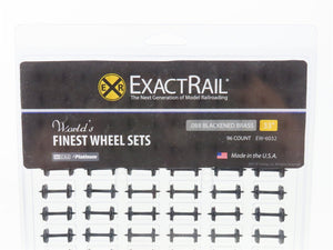 HO Scale ExactRail EW-6032 .088 Blackened Brass 96 Count Wheelset Pack