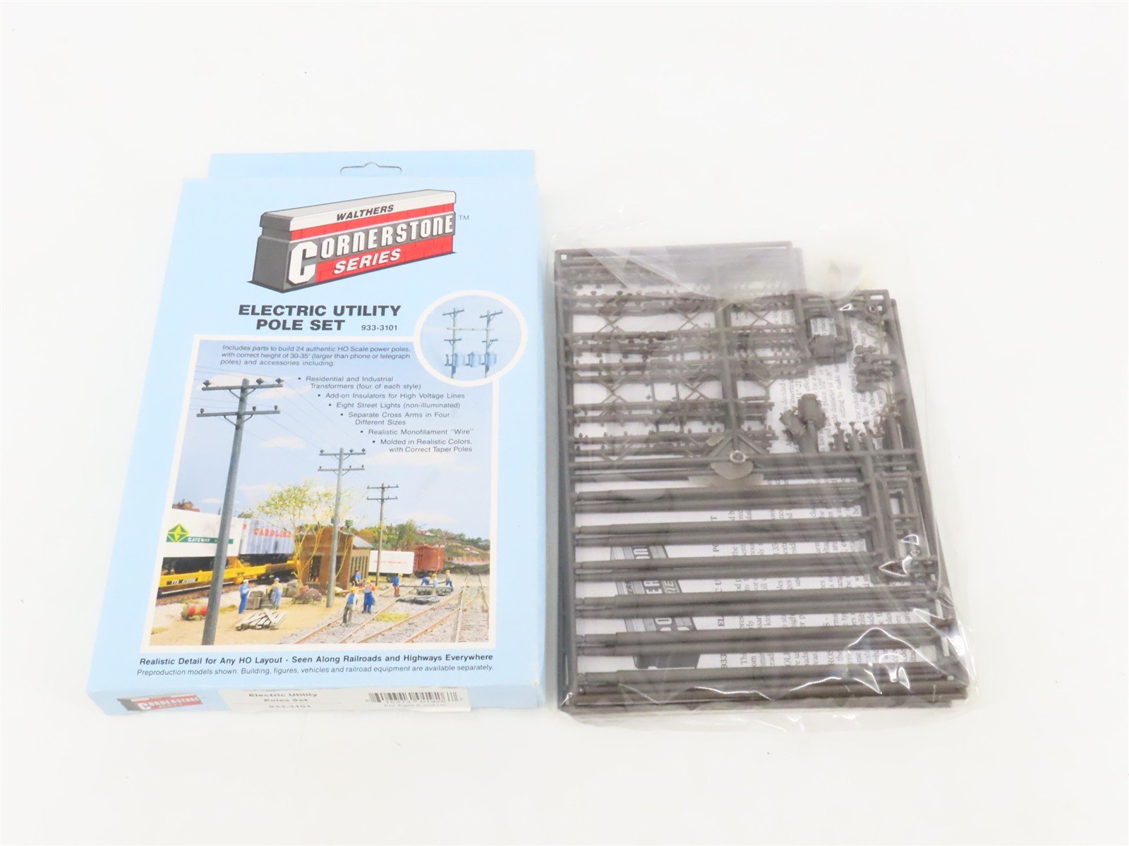 HO 1/87 Scale Walthers Cornerstone Kit 933-3101 Electric Utility Pole Set