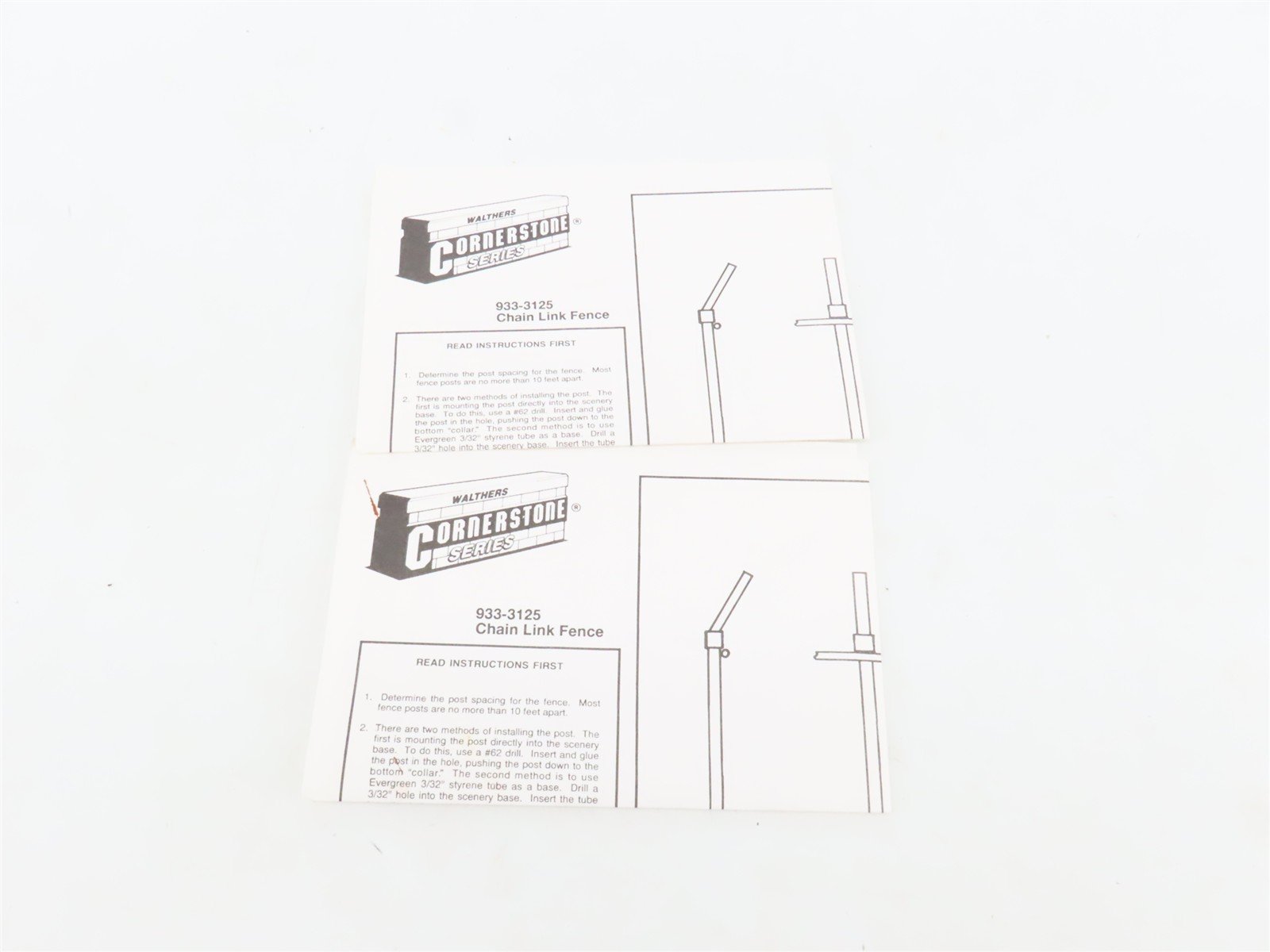 HO 1/87 Scale Walthers Cornerstone Kit 933-3125 Chain Link Fence