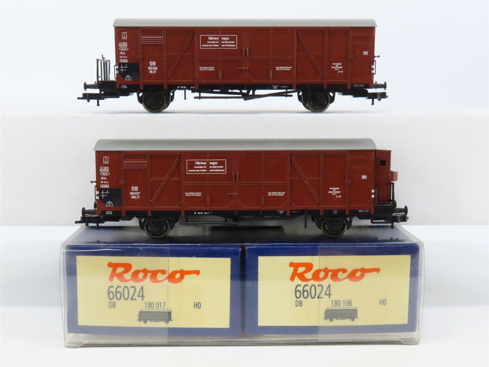 HO Scale Roco 66024 DB Deutshe Bahn Ferry Service Freight Cars Set of 2