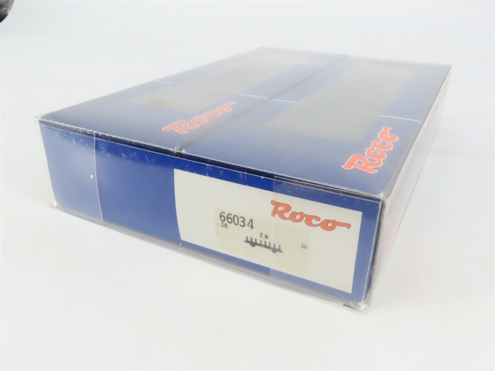 HO Scale Roco 66034 DB Deutsche Bahn Railway Flat Car w/ Bus Load 2-Pack